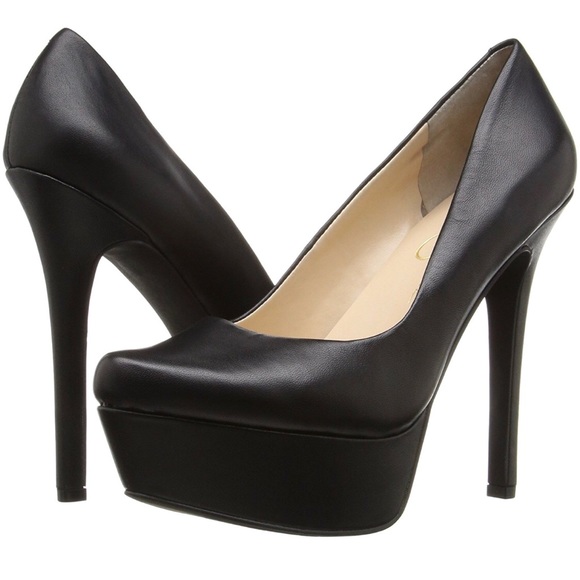 Jessica simpson black platform pumps Clearance